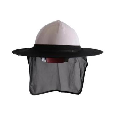 Imagem de Capacete De Segurança Refletivo Com Protetor De Pescoço E Kit De Sombr