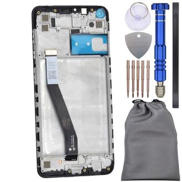 Imagem de Digitalizador de tela sensível ao toque com moldura para Xiaomi Redmi Note 9 Preto 6.53