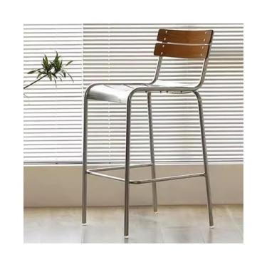 Imagem de KHUTRW3D Cadeiras de bar de cozinha, encostos domésticos, cadeiras de bar luxuosas, leves, minimalistas, cadeiras de bar com pés altos, cafeterias, bancos de bar, cadeiras de bar