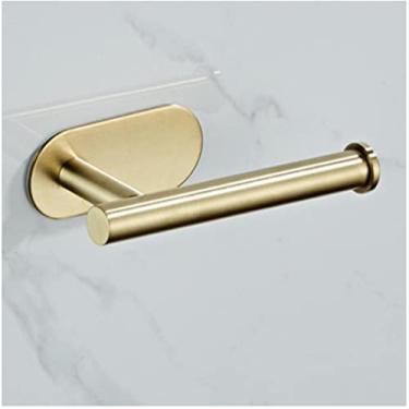 Imagem de Conjunto de ferragens de banheiro dourado com gancho para roupão, barra de toalha, suporte de papel higiênico, acessórios de banheiro, suporte de papel