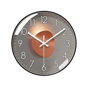 Imagem de x3anggyt5 Relógio de parede moderno estilo europeu para sala de estar, decoração de parede interna, relógio digital de corredor, 25,4 cm/30,5 cm/35,5 cm decoração de casa (35,5 cm)