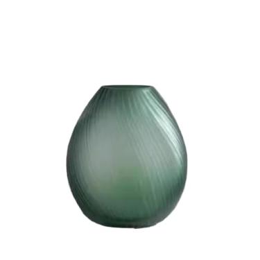 Imagem de x3anggyt5 Flores frescas e luxuosas decorações de vaso de vidro fosco para sala de estar e mesa de jantar, decoração luxuosa para arranjo de flores, adequado para uso interno (pequeno)