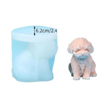 Imagem de Molde De Silicone 3D De Cachorro De Pelúcia Para Vela, Sabonete Aromát