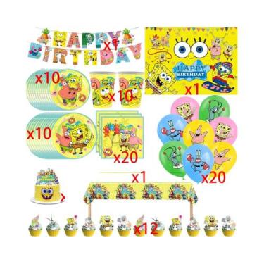 Imagem de Suprimentos Para Festa De Aniversário Do Bob Esponja E Patrick Estrela