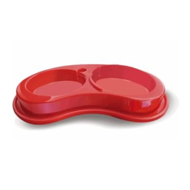 Imagem de Bebedouro Automático e Comedouro Duplo Anti Formiga para Cães e Gatos, Suporte para Garrafa Pet, Ração e Água(Vermelho,G - 1550 ml)