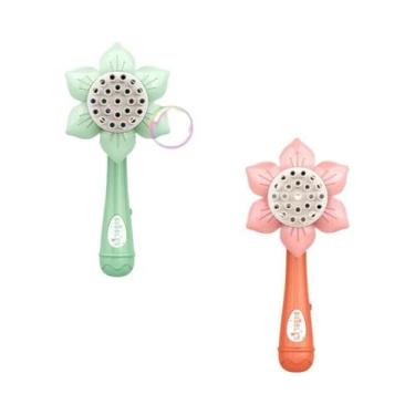 Imagem de Pistola De Bolhas Elétrica Para Crianças Com 23 Furos, Máquina De Sopr