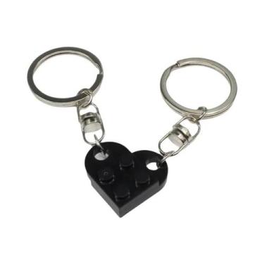 Imagem de Conjunto De Chaveiros Em Formato De Coração Para Casal, Design Combina