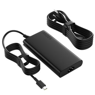 Imagem de Ursulan Carregador de laptop de 100 W compatível com Lenovo Yoga 9 9i 7 2 7i 370 910 920 X280 X390 X395Thinkpad Carbon x1 ThinkBook 15 16 14p 14G7 G6 G5 G4+ Slim 6i 7i IdeaPad 5 Pro USB C 20V 5 Um