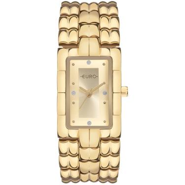 Imagem de Relógio Euro Feminino Ref: Eu2035yyw/4d Clássico Retangular Dourado