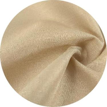 Imagem de Tecido Oxford Slub Linho Maquinetado 3 Metros de Largura Para decoração Painel Toalha de Mesa Evento Buffet Cortina Capa (Bege-020)