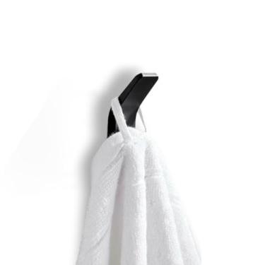 Imagem de Conjunto de ganchos de parede para toalhas, roupas e bolsas, suporte para toalhas, cabide adesivo para roupas.(1,Preto)