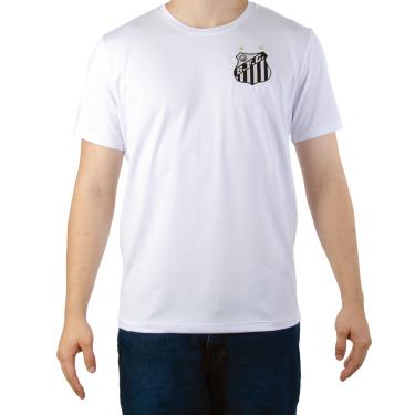 Imagem de Camiseta Masculina Santos Esportiva Poliéster Branca