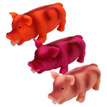 Imagem de Mordedor Pet Porco Com Apito 22 Cm Cor Sortida Azpr