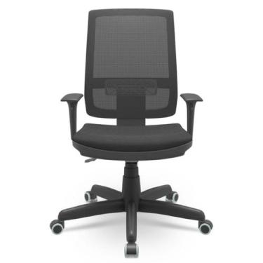 Imagem de Cadeira Brizza Relax Encosto Tela Estofado Poliéster Preto - Plaxmetal