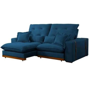 Imagem de Sofá Toronto em Linho 4 Lugares Retrátil e Reclinável 250cm Aifos Cor 