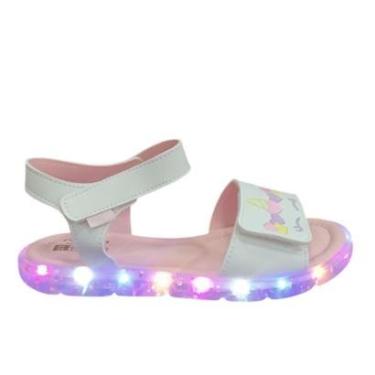 Imagem de Sandália Infantil Pampili Lulli Led Unicórnio Luz 697.045 Cor:;Tamanho:30;Genero:Menina-Feminino