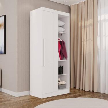 Imagem de Guarda-roupa Modulado Canto 1 Porta Fortaleza Branco