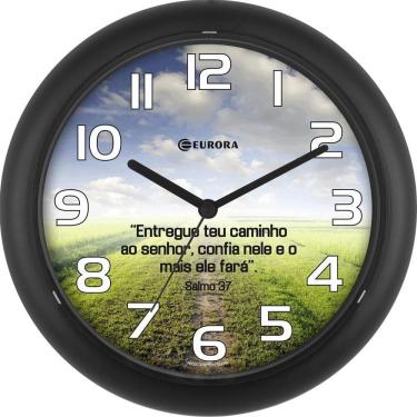 Imagem de Relógio De Parede Eurora Ref: 655700-034 Preto Salmo 37
