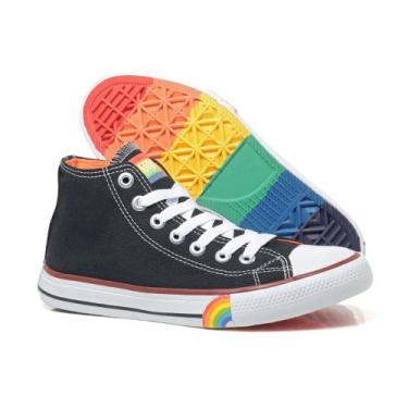 Imagem de Tenis Lgbt Solado Arco Íris Feminino All Cano Alto Mega Lançamento 018