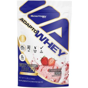 Imagem de Adaptogen Whey Isolado Whey Protein Isolate 2268kg Morango-Unissex