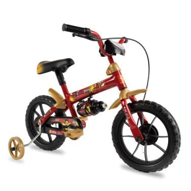 Imagem de Bicicleta Infantil Com Rodinhas Aro 12 Hero Boy Vermelho e Dourado Ver