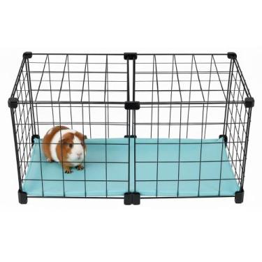 Imagem de Cercado Gaiola para Porquinho da Índia Coelho 30x60cm Preto com Soft T