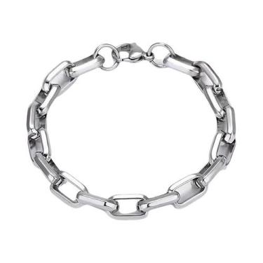 Imagem de Pulseira Masculina Punk De Aço Inoxidável Com Corrente Estilo Motocicl