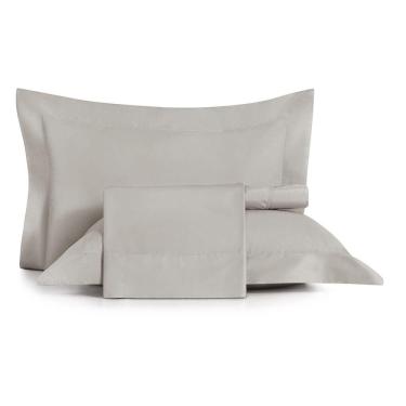 Imagem de Jogo De Cama Queen 4 Peças Altenburg Algodão Lux 200 Fios Cinza Inspiração