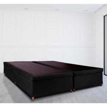 Imagem de Base Box Baú Bipartido Queen 158x198x46cm Luana Multimóveis Cr35382 Preto