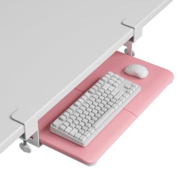 Imagem de BANDEJA DE TECLADO BAJO ESCRITORIO BONTEC KMT01-PJ 51x30 cm Rosa