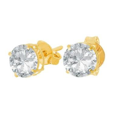 Imagem de Brinco Prata c/ Ouro 18K Ponto de Luz 5mm - Convex