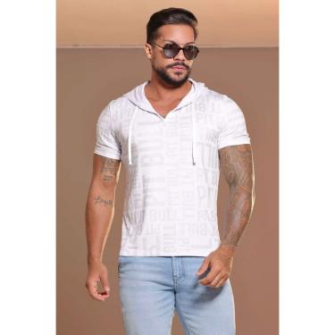 Imagem de Camiseta Masculina Estampada Pit Bull Jeans Confortável com Capuz 86188
