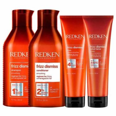 Imagem de Redken Frizz Dismiss Kit  Shampoo + Condicionador + Leaven  In + Másca