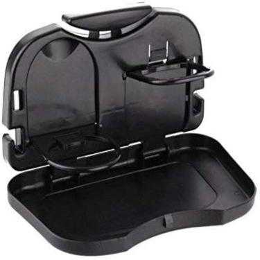 Imagem de Mesa Para Carro Mesinha Organizador Porta Latas Garrafa Bandeja Viagem Lanche Uber Taxi Crianca Refeicao