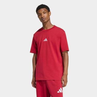 Imagem de Camiseta Adidas Small Logo Masculina, Bordô, P