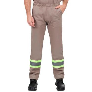 Imagem de Calça Brim Pesado Elástico Total FX Refletiva Cinza THS P