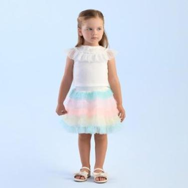 Imagem de Conjunto Menina Blusa Regata/Saia Tule Colorido Petit Cherie-Feminino