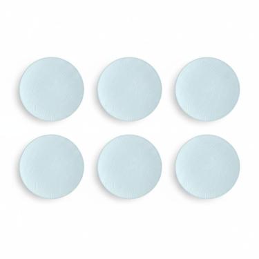 Imagem de Kit 06 Prato Sobremesa Relevo Dunas 20 cm Germer Porcelanas