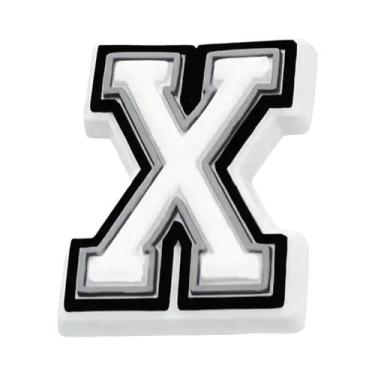 Imagem de Acessório De PVC Para Crocs, Charme De Letras Em Preto E Branco Para P