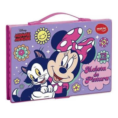 Imagem de Estojo Maleta de Pintura Infantil Minnie 72 Peças Rosa - Molin