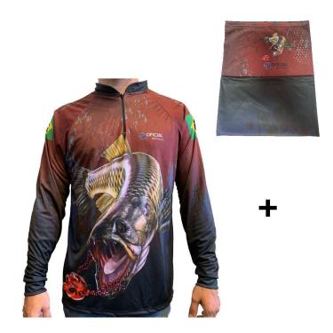 Imagem de Camisa de Pesca Proteção Solar UV Traíra + Bandana - Oficial da Pesca-Unissex