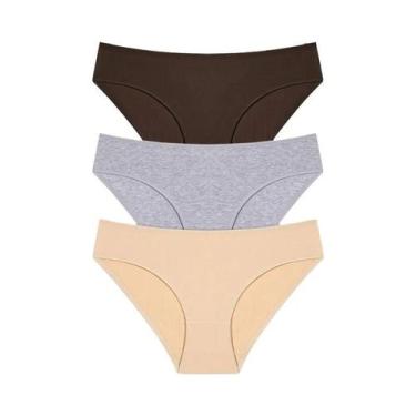 Imagem de Conjunto De Calcinhas De Algodão Femininas 3PCS S-XL Lingerie Sexy Fem