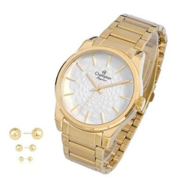 Imagem de Relogio de Pulso Champion Feminino Pulseira Aço + Brinco-Feminino