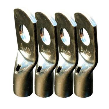 Imagem de Kit 4 Terminal Compressão 10mm M5 Tubular Para Fios e Cabos Elétrico E