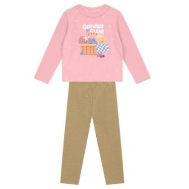 Imagem de Conjunto infantil menina em moletom de frutinhas Brandili-Feminino