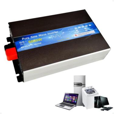 Imagem de Inversor De Tensão 6000w 12v 220v Onda Senoidal Pura - JINSI
