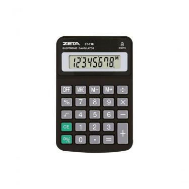 Imagem de Calculadora De Mesa Zeta Zt718 8 Digitos Preta