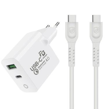 Imagem de Kit Carregador Turbo Delivery 4.0 - Fonte USB C / Type c / Tipo C + Ca
