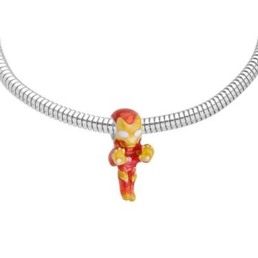 Imagem de Pulseira Homem De Ferro Berloque Banhado a Prata 925 - Work Semijoias,
