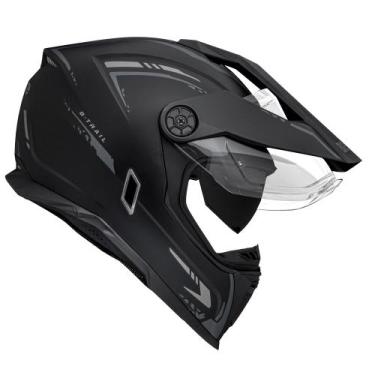 Imagem de Capacete Masculino Bieffe B-Trail Authentic Preto Fosco Moto, Preto Fo